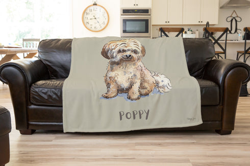 Havanese Fawn Personalised Throw